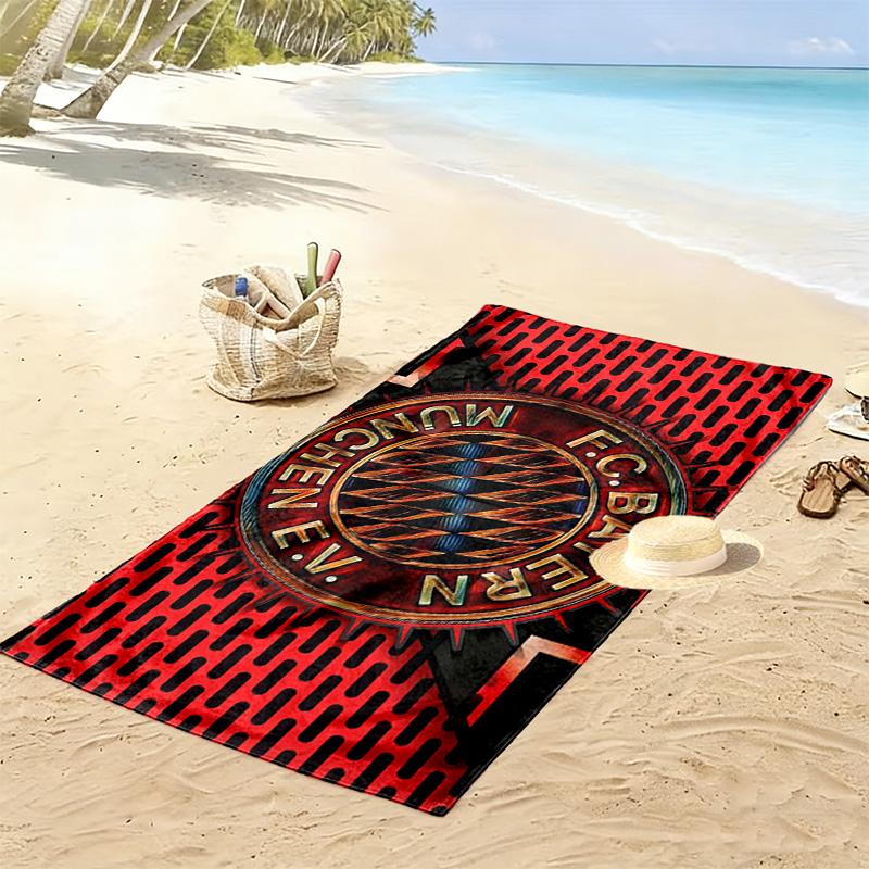 FC Bayern München2 Print Beach Towel, Large Soft Quick Dry Towel for Beach Camping Swimming