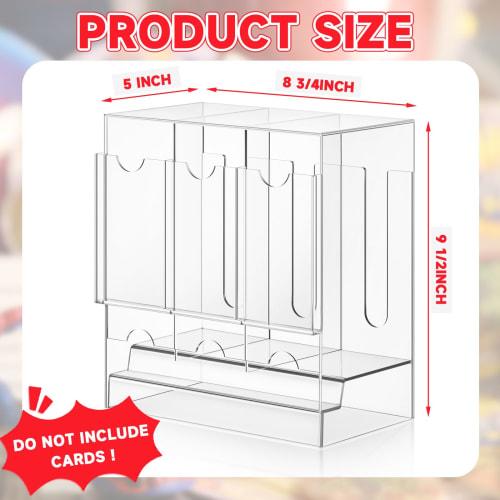 Colingmill Acrylic Booster Pack Dispenser, Card Dispenser Storage and Organizer for Trading Cards, Booster Packs, Sports, and More (3 Slots)
