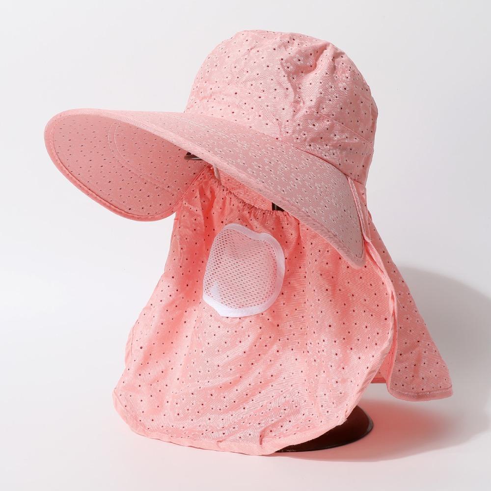 Wide Rim Beach Cap Breathable Ponytail Hat New Fishing Cap  Women