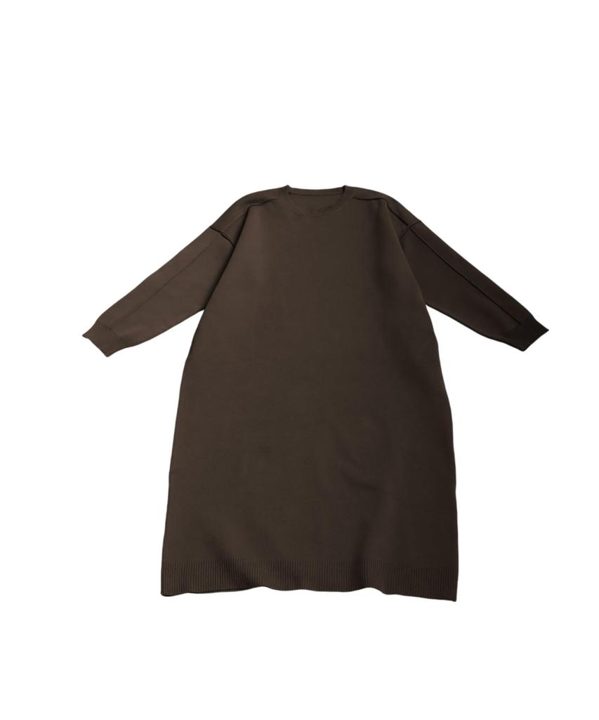 Antiqua Sponge Knit Regular to Size Mocha Dress, Women's, PN-00488, (equivalent S-L), 47,