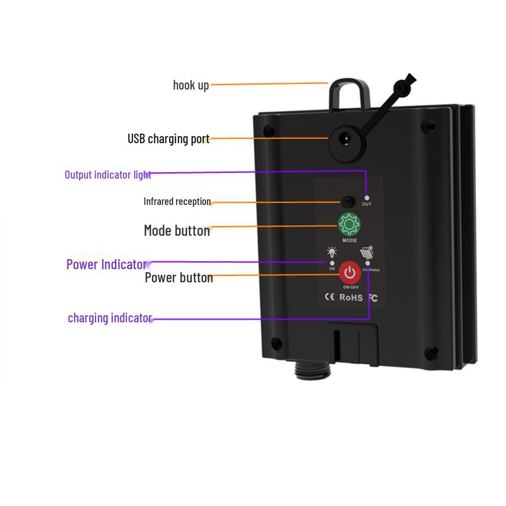 3.7V to 24V Solar String Light Controller with DC Charging for Copper Wire Lights