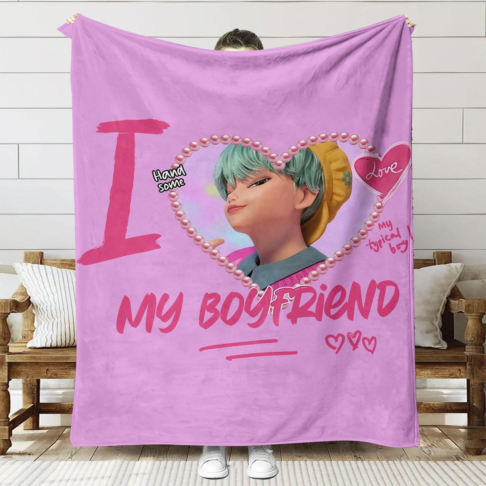 

KPOP Flannel Blankets SAJA-BOYS Bedroom Sofa Blankets Birthday Gifts Soft Throw Blanket Warm Gifts For Girls Home Decor 75x100cm