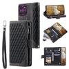 For Motorola Moto G56 5G Wallet Case Rhombus Stitching Line PU Leather Phone Cover with Wrist Strap