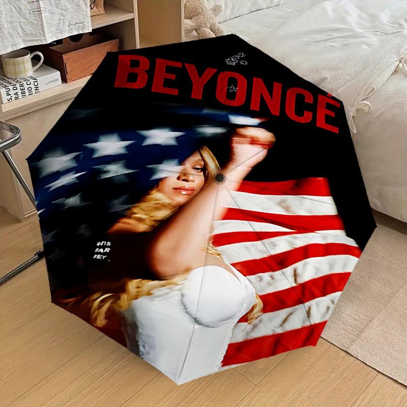 

1pc Beyonce Automatic Folding Umbrella, Portable Collapsible Design, Casual Outdoor Accessory L1202045