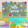 Whaline 54Pcs Flower Cut-Outs Back to School Colorful Floral Bulletin Board Decorations 5.9in and 3.1in Summer Paper Flowers Cutouts Cute Classroom
