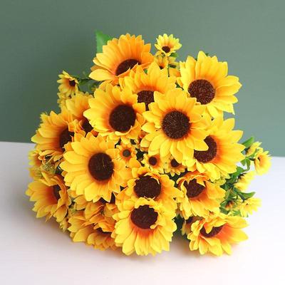 Sunflower Artificial Flower Arrangement for Living Room and Dining Table Decor