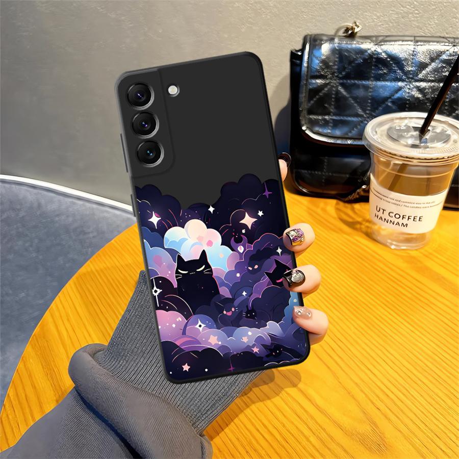 

Black Cat Starry Night Phone Cover Case for Samsung Galaxy A57 A23 A37 A12 A05 A53 A52 A55 A06 A25 A73 A50 A41 A51 A16 A70 A17 Galaxy A14