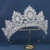 Sparkling Zinc Zinc Alloy Princess Crown Luxury Rhinestone Pageant Diadem Women Hair Hoop  Stage Performances