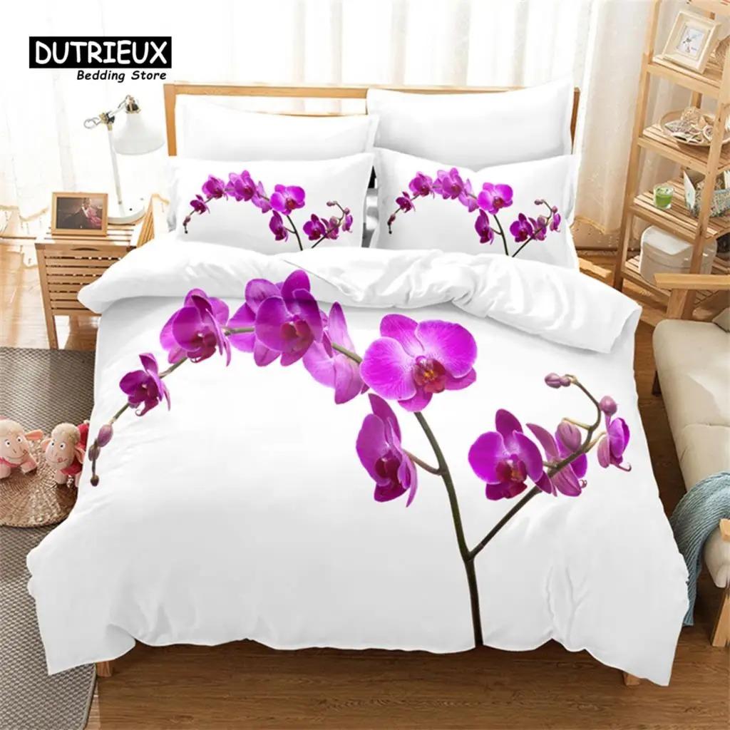 Flowers, Roses Duvet Cover Set, Fashion Bedding Set, Soft Comfortable Breathable Duvet Cover, For Bedroom Guest Room Decor