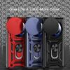 KEYSION Shockproof Armor Case for Realme 12 Pro+ 12 5G Slide Camera Protection Ring Stand Phone Back Cover for OPPO Realme 12 5G