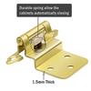Metal Cabinet Hinges with Self Closing Feature 6 Pack for 38 Inset Cabinets Enhancing Home Cabinet Functionality
