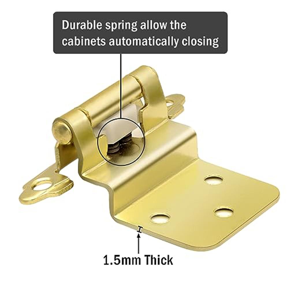 Metal Cabinet Hinges with Self Closing Feature 6 Pack for 38 Inset Cabinets Enhancing Home Cabinet Functionality
