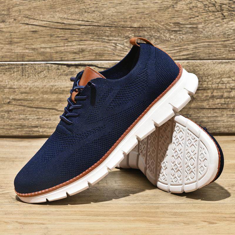 British Style Air Shoes for Men Breathable Flexible Sports Shoes Mesh Luxury Brand Shoes Men Cross-border Large Size 48
