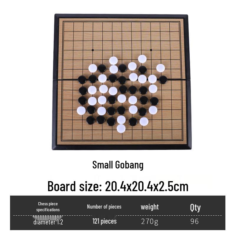 

Magnetic Go Five-in-a-Row Foldable Board Game with Black and White Pieces – Educational Toy for All Ages Magnetic Go Five-in-a-Row