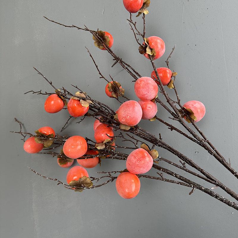 

Искусственные цветы хурмы - Осеннее украшение Дзен 8 головок для композиции в гостиной