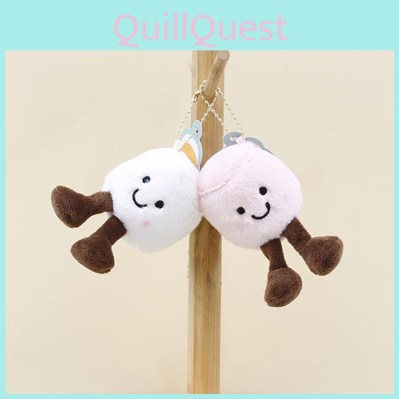 Cotton Candy Plush Doll With Short Pile Fabric For Bag Decoration And Keyring