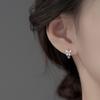 Silver Color Butterfly Flower Bow Zircon Earrings Women Luxury  Gorgeous Jewelry Accessories