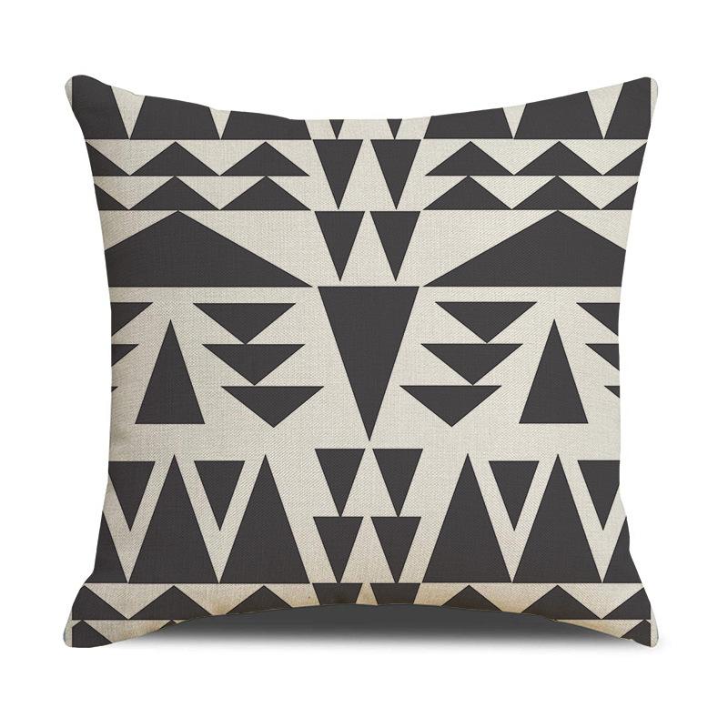 New Black and White Letter Pillowcase Office Sofa Living Room Decoration Linen Cushion