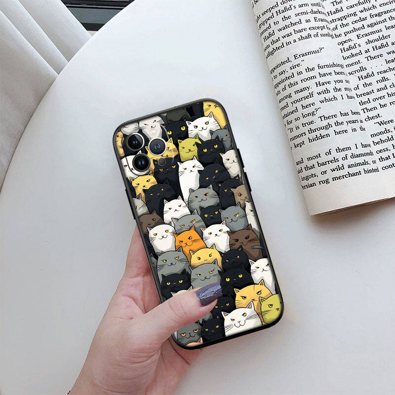 MH30 Cat Kitten Meow Phone Shell Case for iPhone 7 8 11 12 13 14 15 16 17 16E XS Pro Max XR X SE Air