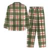 Women's Casual Fashion Plaid Patchwork Print Long-Sleeved Trousers Homewear Set