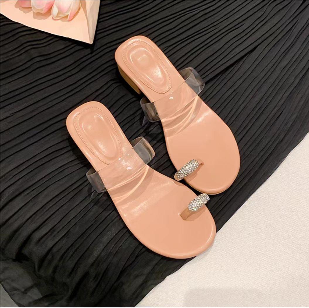 

Новые женские туфли с елочкой, фиксирующие носок, тапочки, женская летняя верхняя одежда, босоножки на высоком каблуке, сандалии женские 35