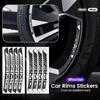 4Pcs Aluminium Car Wheel Hub Styling Stickers Decoration Strip For Mercedes Benz AMG W204 W205 W203 W211 W212 W213 W201 W210