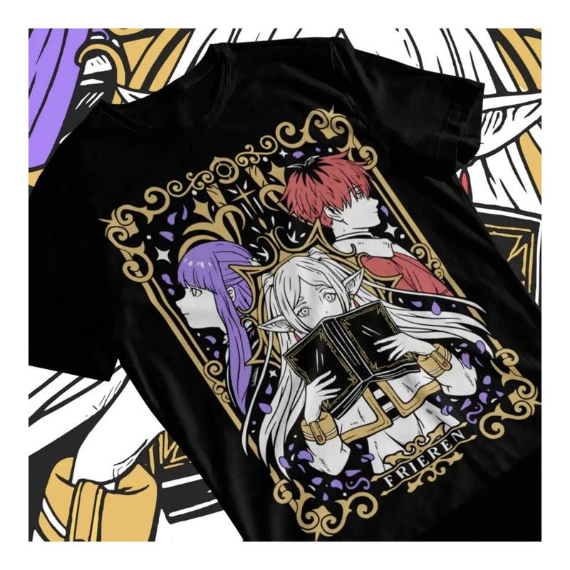 Camiseta Frieren Beyond Journey s End Fern Stark Anime Unise S разноцветный
