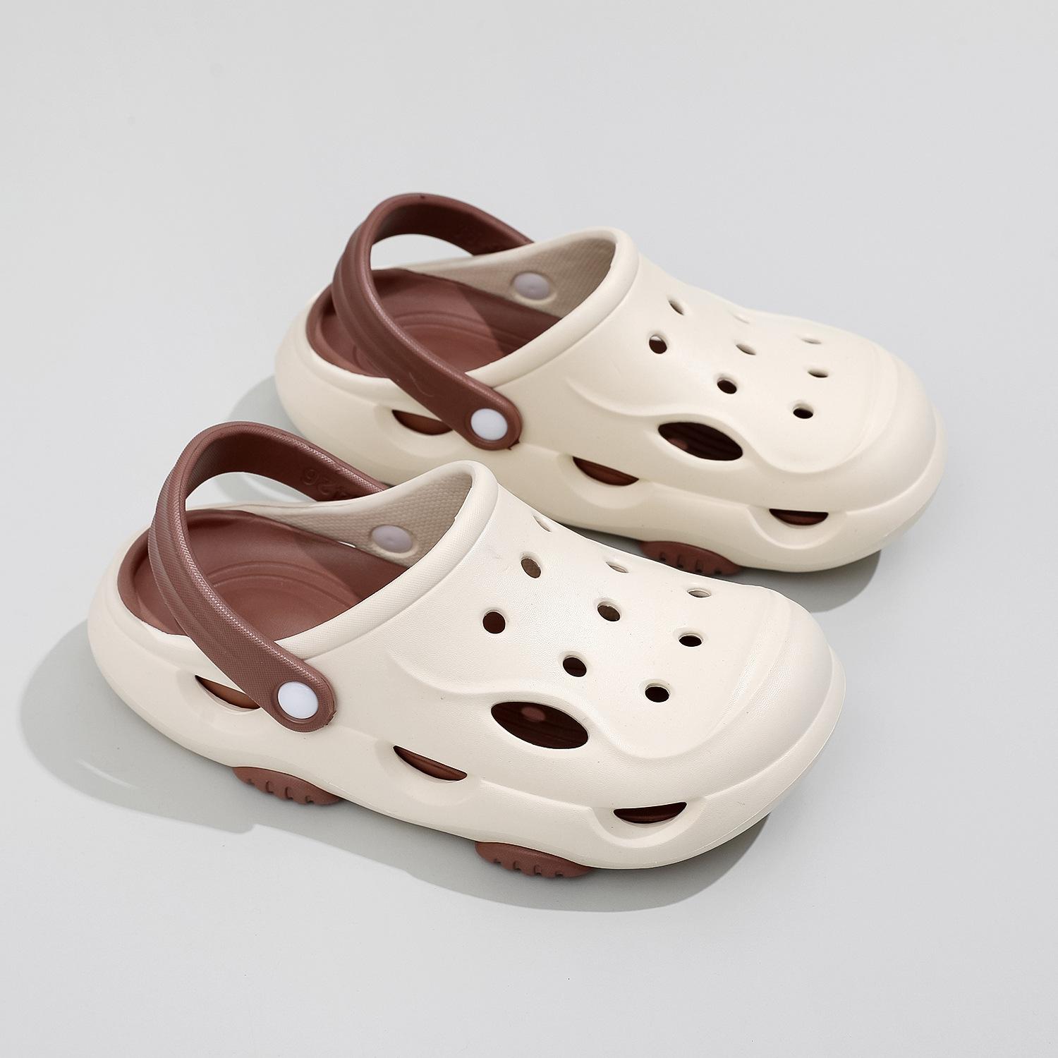 

Новые летние универсальные тапочки с толстой подошвой, подходящие для взрослых и детей для ношения повседневных модных, противоскользящих и износостойких тапочек 44-45 коричневый