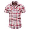 New Men's Plaid Shirt for Summer