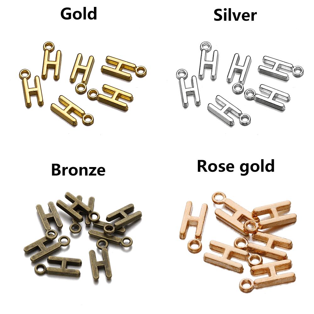 26-30Pcs 7X16 mm Alloy 26 Alphabet A-Z Letters Charms Pendants For DIY Bracelet Necklace Jewelry Making Supplies Accessories