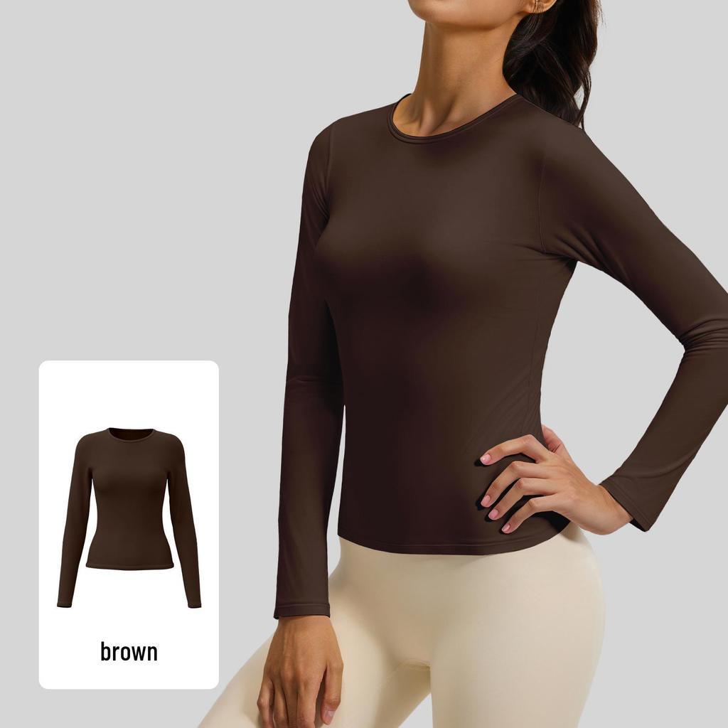 Damen Slim-Fit Langarm-Top für Yoga und Laufen
