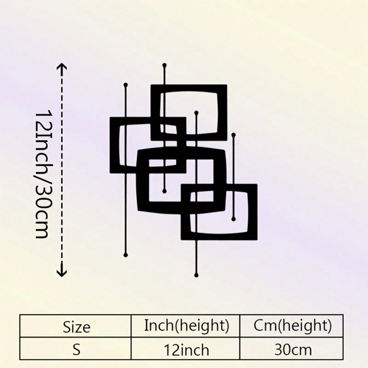 Retro Geometric Metal Wall Art 1960s Atomic Space Age Black Iron White Green Home Office Decor разноцветный