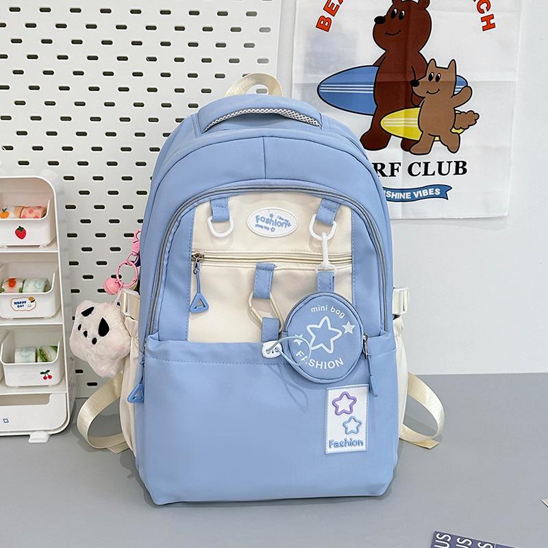 Neuer Ins Style Hoher Wert Koreanische Version mit Großem Fassungsvermögen Vielseitige Schultasche Junior High School und High School College Rucksack
