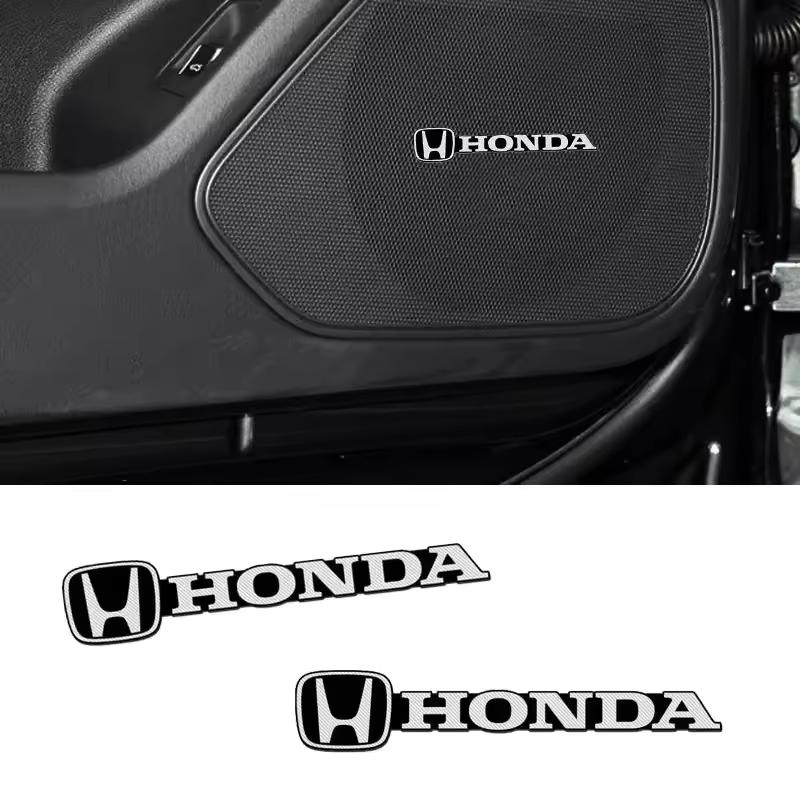 car audio decorate 3D Aluminum Badge Emblem Sticker For Honda Civic Accord City Fit Mugen Vezel CR-V Pilot HR-V Envix Odyssey ahv256