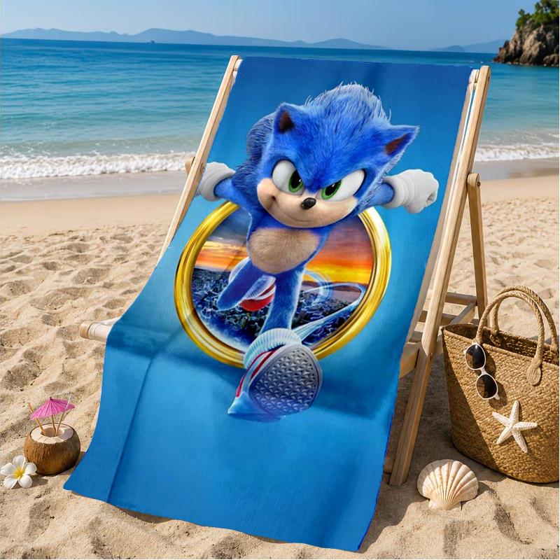 Hedgehog Adventure Speed And Colors Beach Towel, Microfiber Beach Towel, Perfect For Pool, Beach, Travel, Home Decor Beach Party Fan Gifts