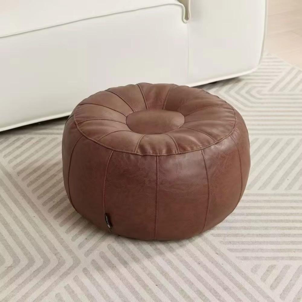 Große Kapazität Ungefüllter Kissenbezug Rutschfester Sofa Hockerbezug Verdicktes Leder Hocker Schlafzimmer