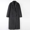 Women's High-End Gray Woolen Trench Coat - Thickened Korean Style Jacket for Autumn Winter