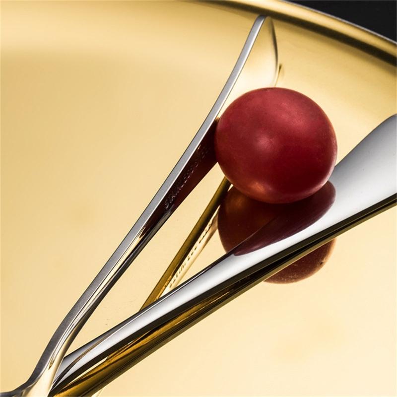 Set of 3 Portable Travel Forks High Shine Camping Spoon Fork Combo Long Handle Spoon Fork Suitable for Outdoor Dining