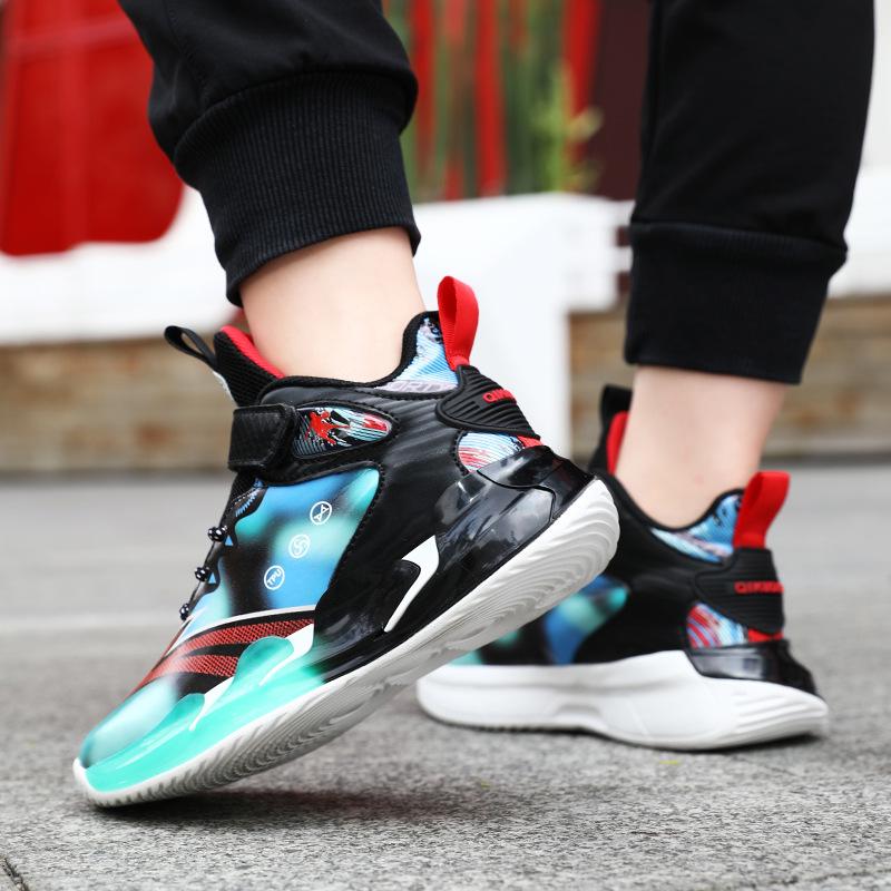 Children's Sports Shoes Boys' Breathable Basketball Shoes Primary School Students' Actual Combat Sneakers Boys' Mesh Running Shoes Entity