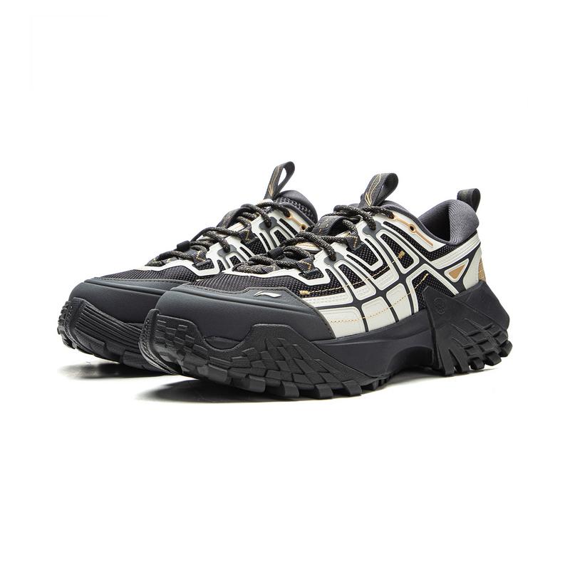 New LiNing Shock Absorbers Rebound Low top Outdoor Shoes Unisex Black White Blue AHCV047-3