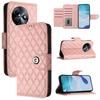6-Color PU Leather Diamond Check-Patterned Wrist Strap Wallet Phone Case for Itel A05s,A23 Pro,A50,A60,A70,P38,P40,P55,RS4,S17,S18,Vision 5,S23,S24...