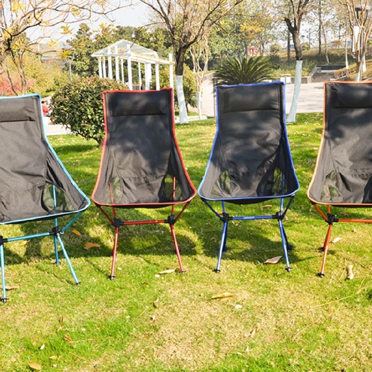 Outdoor Fishing Chair Compact Camp Backrest Chair Folding Fishing BBQ Chairs