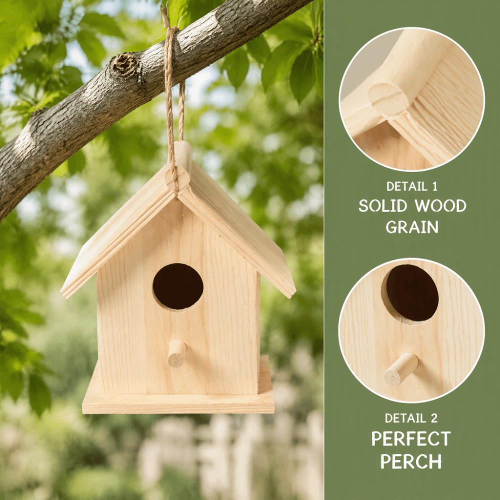 Holz Vogelhaus Kleiner Ständer Langlebig Garten Vogelhaus Exquisite Handwerkskunst Aufhängung Design Vogelhaus