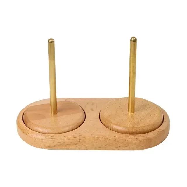 Wooden Yarn Holder Spinning Knitting Tools Beginner Crochet Accessories Stand Sewing Thread Spool Wool Ball Winder Stand Tool