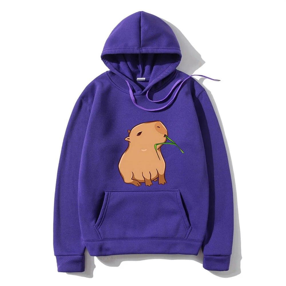 Funny Capybara Print Unisex's Hoodies Kawaii Cartoon Tops Sweatshirt for Girls Unisex Fashion Harajuku Graphic Hooded Pullovers