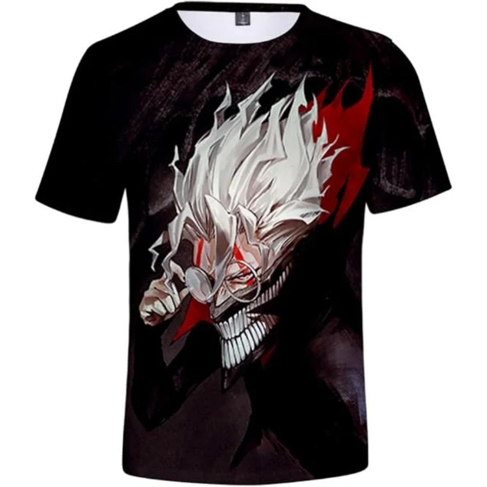 3D Print T-shirt Anime Manga Men's Women's Round Neck Short Sleeve T-shirt Fashion Harajuku Kids Tops Oversized Men's Clothing
