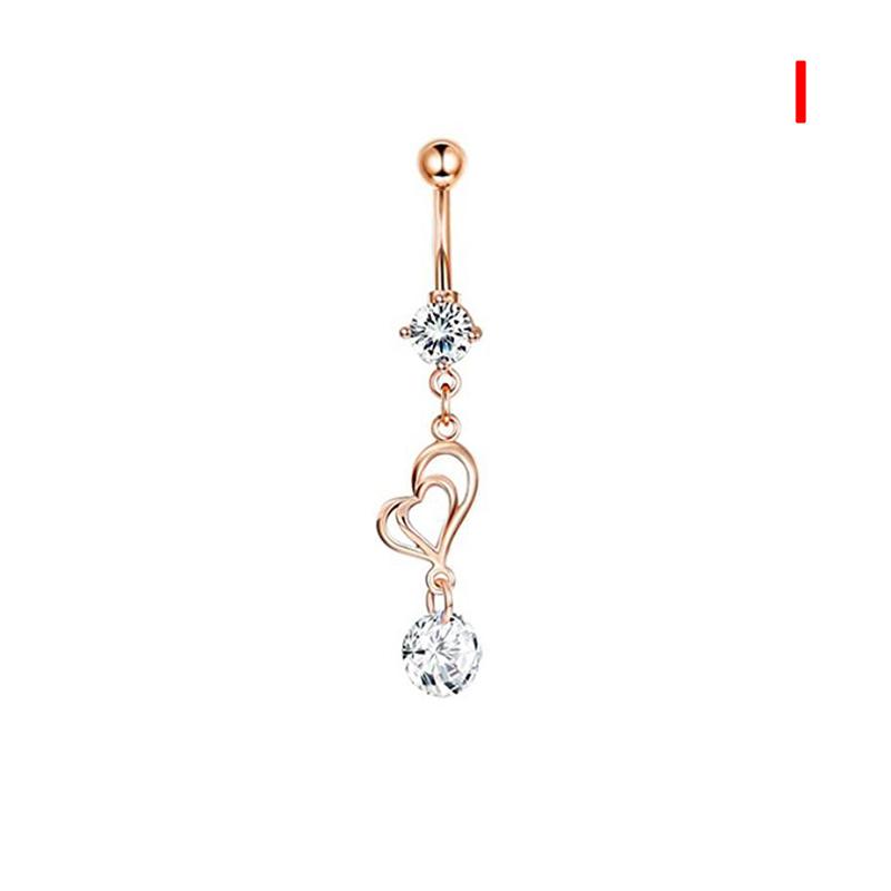 14G Bauchnabelring Hantel Tropfen Anhänger Körperpiercing Bauchnabelringe