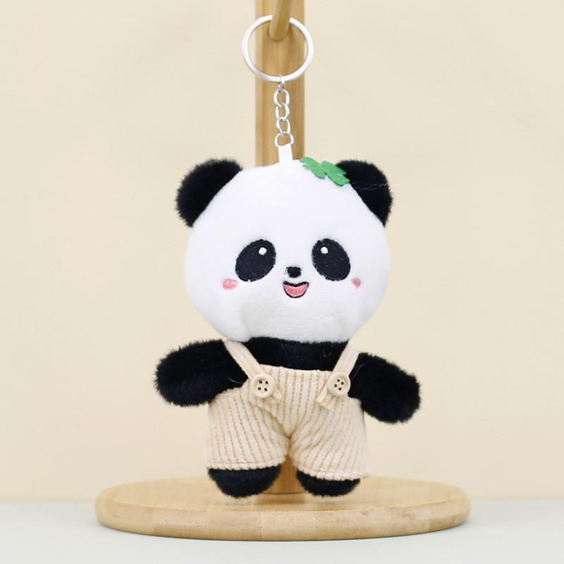 Adorable Panda Plush Toy Keychain Cute Animal Figure With Short Plush And Pp Cotton Filling