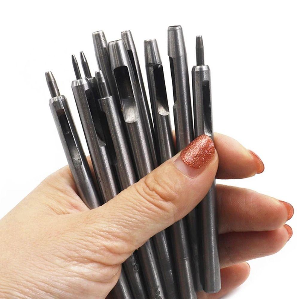 1Pcs DIY Leather Craft Tool Straight Head Leather Punch Drilling Hole Accessories