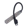 Power Cable 3 Prong Groundes Outlet Essential Power Cable with 3 Outlets Plastic Extension Cord PVC for Home & Offices